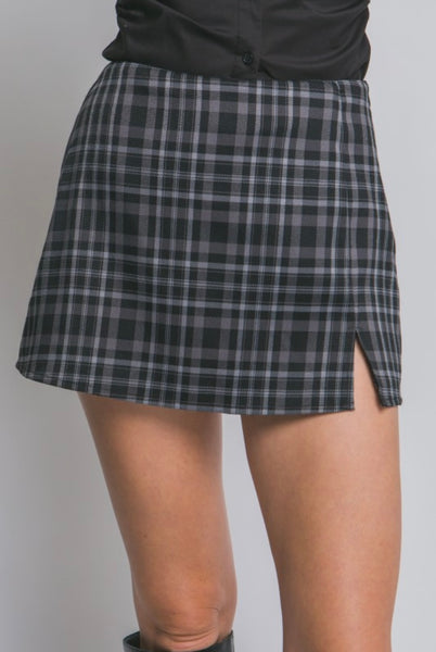 Midnight Plaid Skort