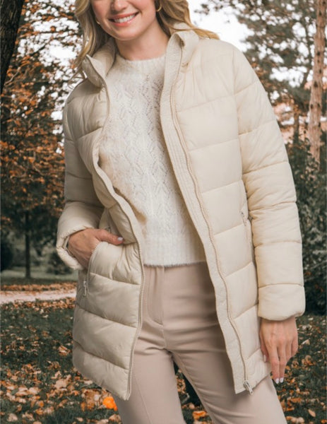 Vanilla Flurry Puffer Coat