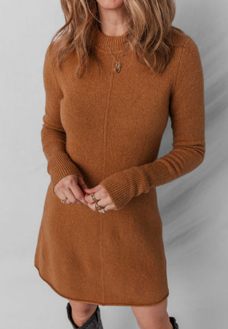 Rust Luxe Sweater Mini Dress