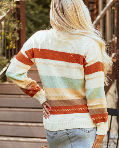 Apple Cider Striped Sweater