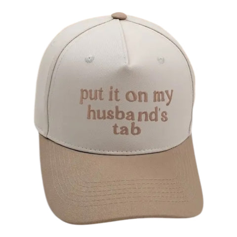 "Put It On My Husband's Tab" - Trucker Hat