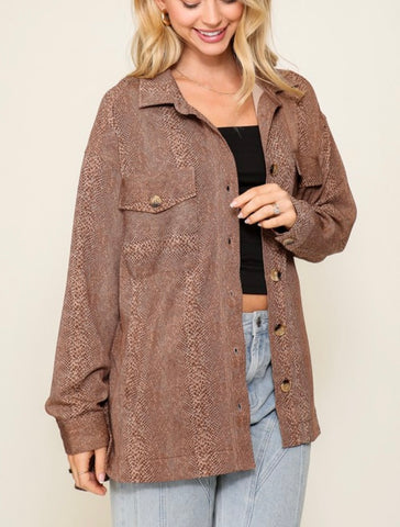 Viper Chic Snakeskin Shacket