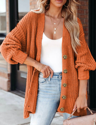 Pumpkin Latte Chunky Cardigan