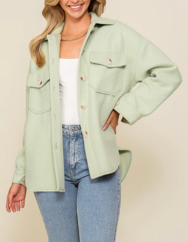 Sage Wood Shacket