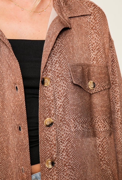 Viper Chic Snakeskin Shacket