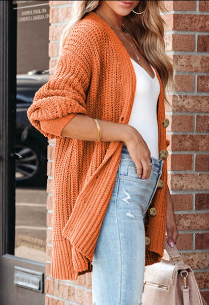 Pumpkin Latte Chunky Cardigan