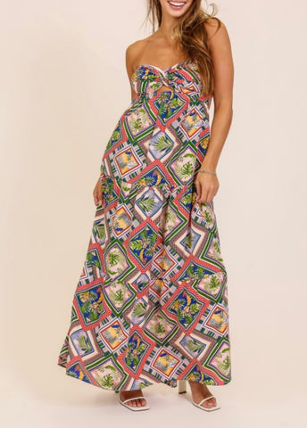 Tropic Oasis Cutout Maxi Dress