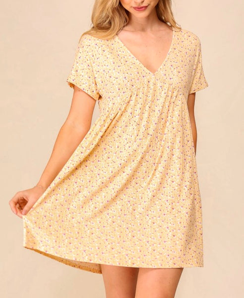 Meadow Muse Floral Sway Mini Dress