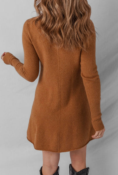 Rust Luxe Sweater Mini Dress
