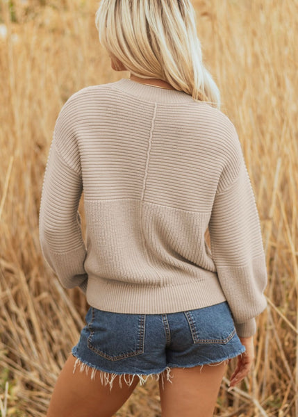 Fields of Gold Puff Sleeve Sweater