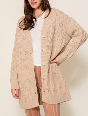Hazel Cable Knit Cardigan