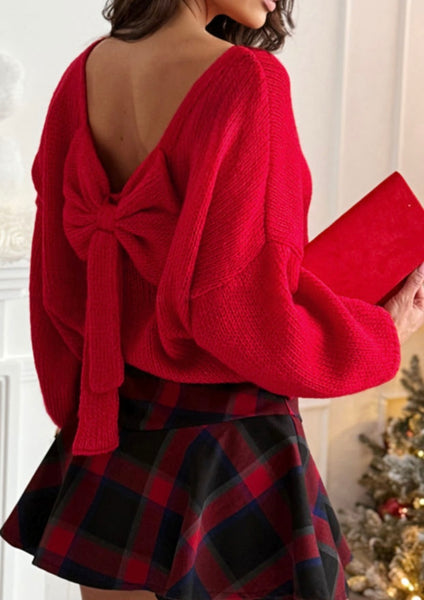 Candy Cane Crush Bow Sweater