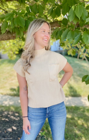 Autumn Ribbed - Knit - Shortsleeve Sweater - the Blushing Ivy Boutique LLC - Tops - 