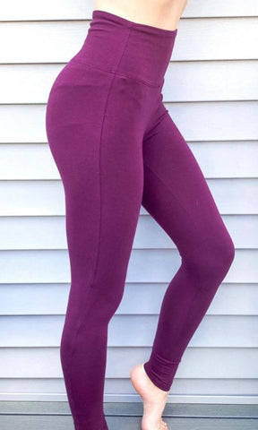 B2B Aubergine Leggings - the Blushing Ivy Boutique LLC - Bottoms - 