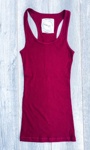 B2B Cabernet Ribbed Tank Top - the Blushing Ivy Boutique LLC - Tops - 