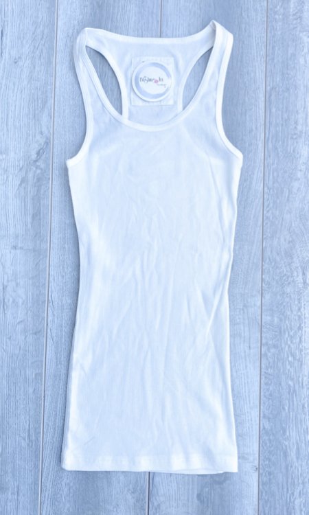 B2B White Ribbed Tank Top - the Blushing Ivy Boutique LLC - Tops - 