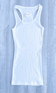 B2B White Ribbed Tank Top - the Blushing Ivy Boutique LLC - Tops - 