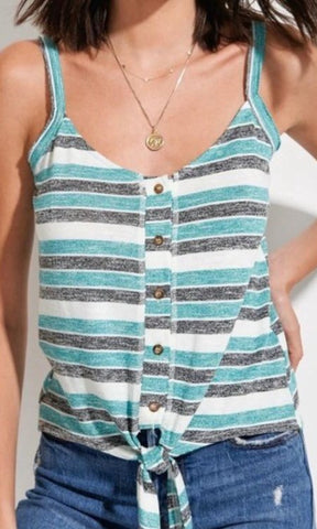 Beach Beauty Front Tie Top - the Blushing Ivy Boutique LLC - Tops - 