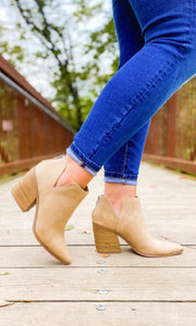 Bella Nude Booties - the Blushing Ivy Boutique LLC - Shoes - 