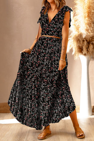 Wild Oak Floral Crop Top & Maxi Skirt Set