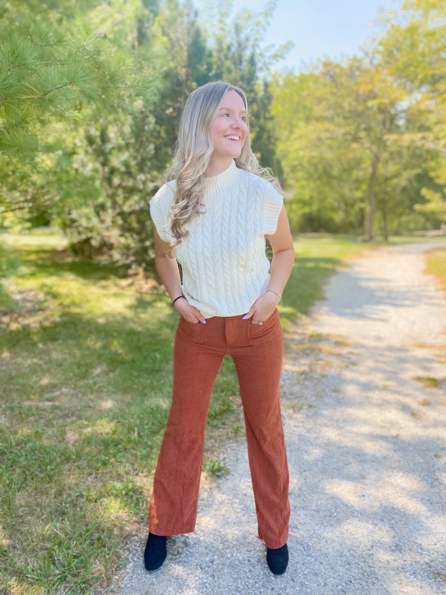 Breezy Corduroy Trousers - the Blushing Ivy Boutique LLC - Bottoms - 