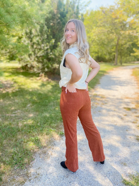 Breezy Corduroy Trousers - the Blushing Ivy Boutique LLC - Bottoms - 