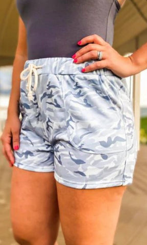 Call Me Camo Drawstring Shorts - the Blushing Ivy Boutique LLC - Bottoms - 