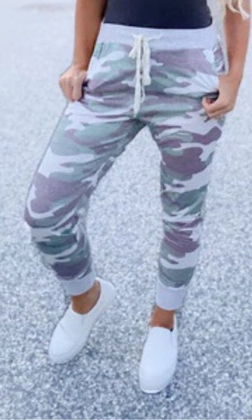 Cold Nights Camo Joggers - the Blushing Ivy Boutique LLC - Bottoms - 