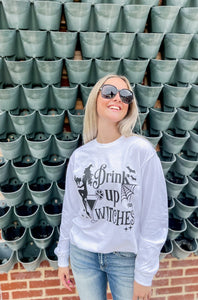 Drink Up Witches Long Sleeve Graphic Tee - the Blushing Ivy Boutique LLC - 