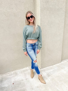 Falling Leaves Crop Top - Sweater - the Blushing Ivy Boutique LLC - Tops - 