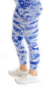 Feeling Blue Tye Dye Leggings - the Blushing Ivy Boutique LLC - Bottoms - 