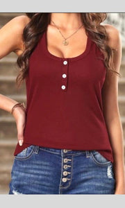 Forever & Always Burgandy Tank Top - the Blushing Ivy Boutique LLC - Tops - 