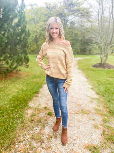 Forge Valley Pointelle Knit Sweater - the Blushing Ivy Boutique LLC - Shirts & Tops - 