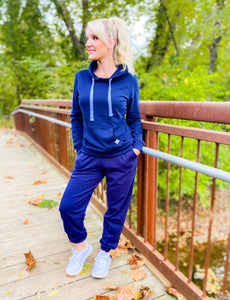 Get it Girl Jogger Set - Navy Blue - the Blushing Ivy Boutique LLC - Loungewear Sets - 