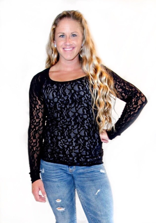 I See You Lacey Long Sleeve Top - the Blushing Ivy Boutique LLC - Tops - 