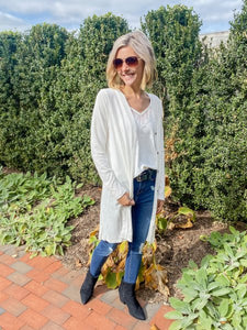 Just Your Type White Cardigan - the Blushing Ivy Boutique LLC - 