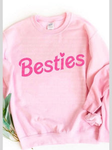 Mommy & Me - “Besties” Adult Crewneck Sweater - the Blushing Ivy Boutique LLC - Mommy & Me - 