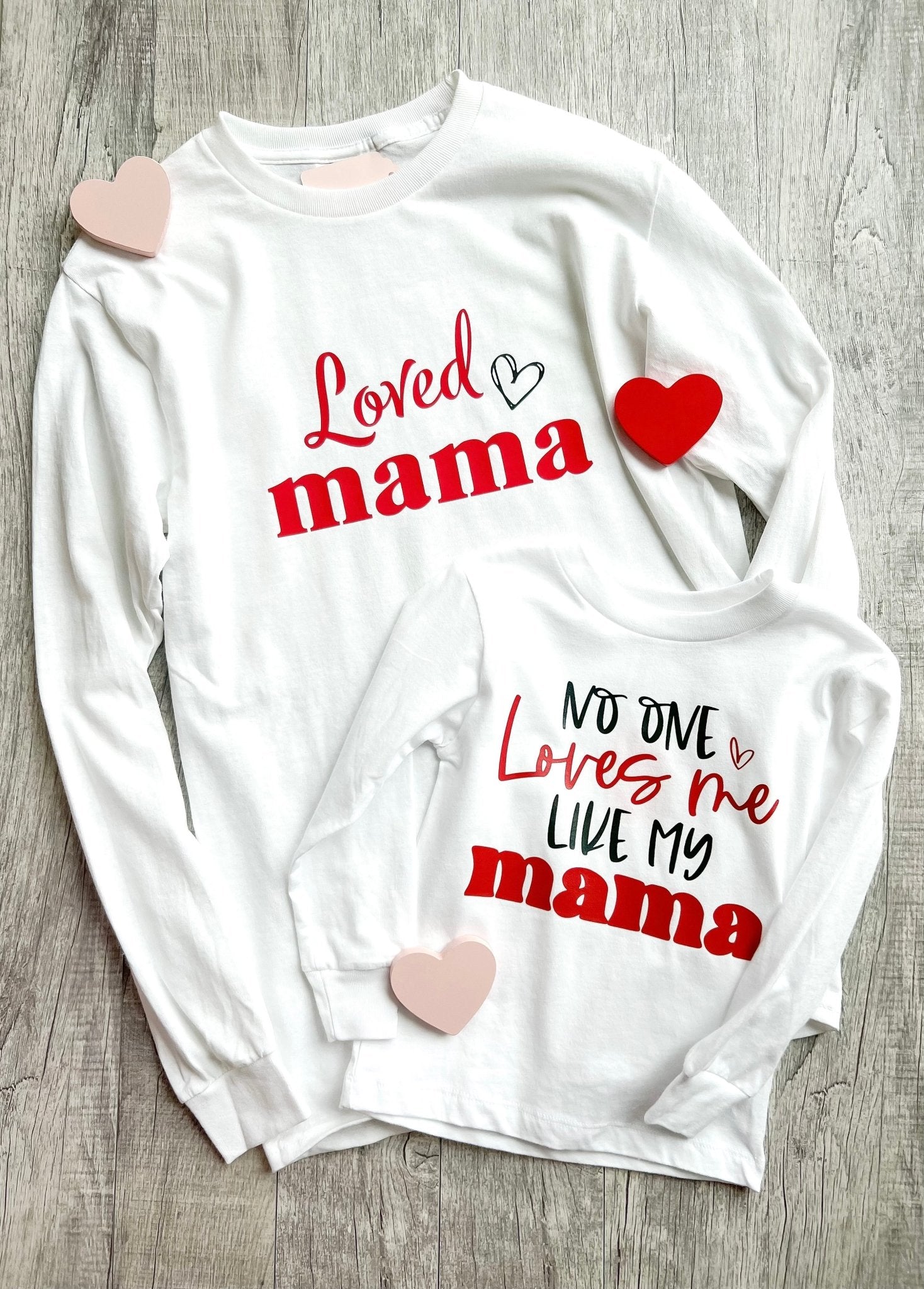 Mommy & Me “No One Loves Me Like My Mama” Toddler Long Sleeve Tee - the Blushing Ivy Boutique LLC - Mommy & Me - 