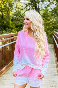 Pink Sunset Ombré Lounge Set - the Blushing Ivy Boutique LLC - Loungewear Sets - 