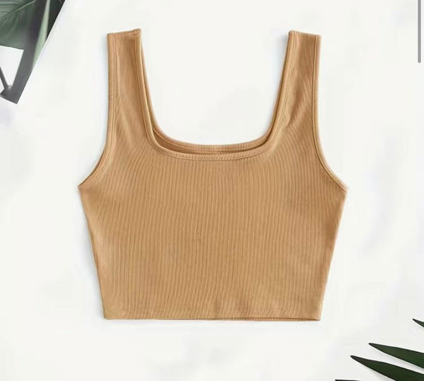 Ribbed Crop Top Tank - the Blushing Ivy Boutique LLC - 