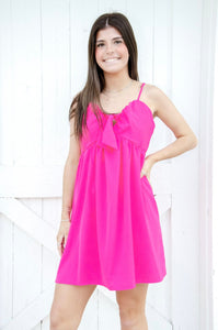 Rosie Bow Ruffle Flare Mini Dress - the Blushing Ivy Boutique LLC - Dresses - 