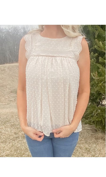 Saving Grace Eyelet Top - the Blushing Ivy Boutique LLC - 