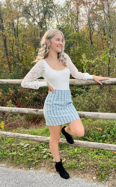 She’s so Frosty Tweed Skirt - the Blushing Ivy Boutique LLC - 