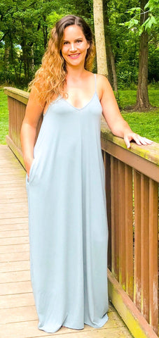 Simply Sage Maxi Dress - the Blushing Ivy Boutique LLC - Dresses - 