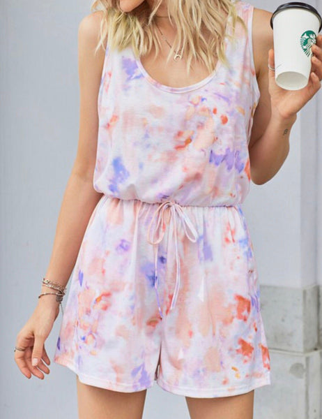 Sun Dazed Tie Dye Romper - the Blushing Ivy Boutique LLC - Rompers - 