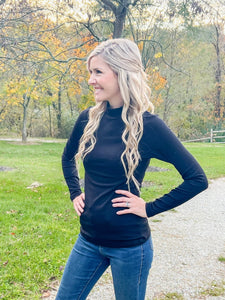 Sweet Treat Black Turtleneck - the Blushing Ivy Boutique LLC - 