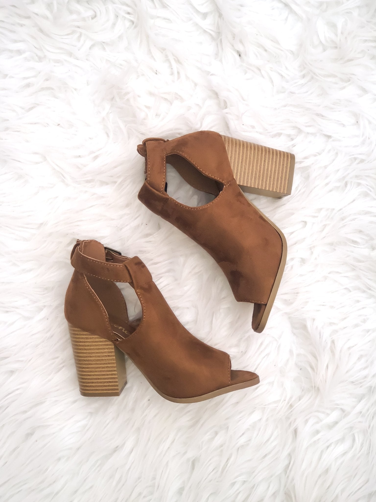 Tawney Peep Toe Booties - the Blushing Ivy Boutique LLC - Shoes - 