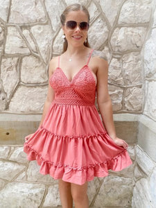 Temptations Crocheted Dress - the Blushing Ivy Boutique LLC - 