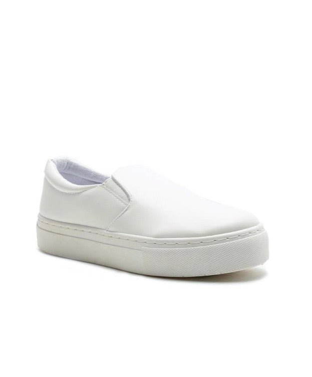 The Aubrey White Slip On Sneaker - the Blushing Ivy Boutique LLC - Shoes - 