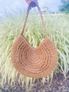 The Henna Straw Braided Circle Tote Bag - the Blushing Ivy Boutique LLC - Handbag/Purses - 